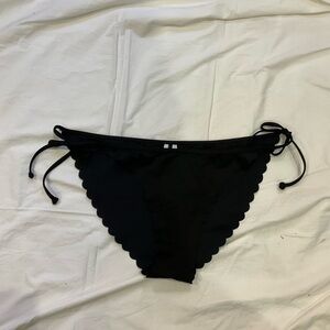 J. Crew Black Scalloped Bikini Bottom